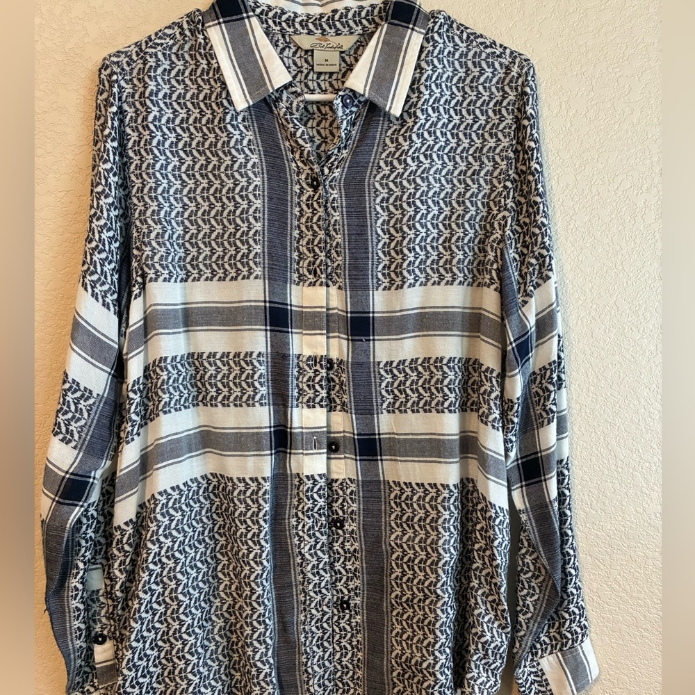 Bob Timberlake Blue and White Patterned Shirt